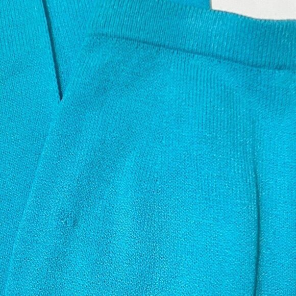Vintage Y2K St. John Collection Turquoise Sequin Knit Crop Blazer Pants Set Size - Picture 9 of 16